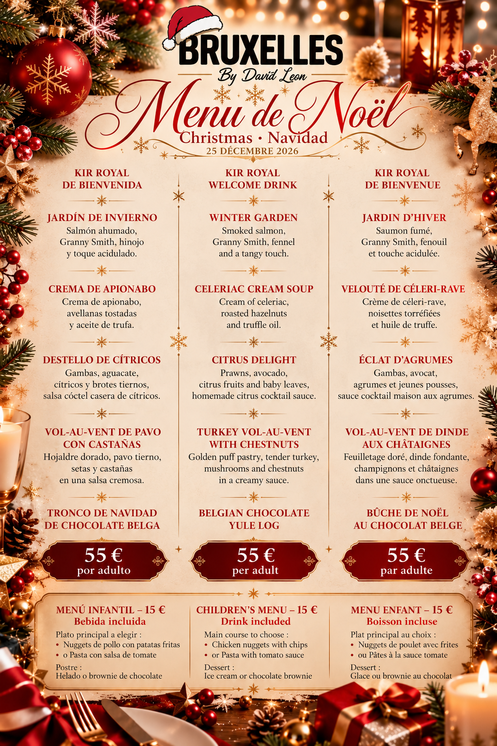 Christmas menu