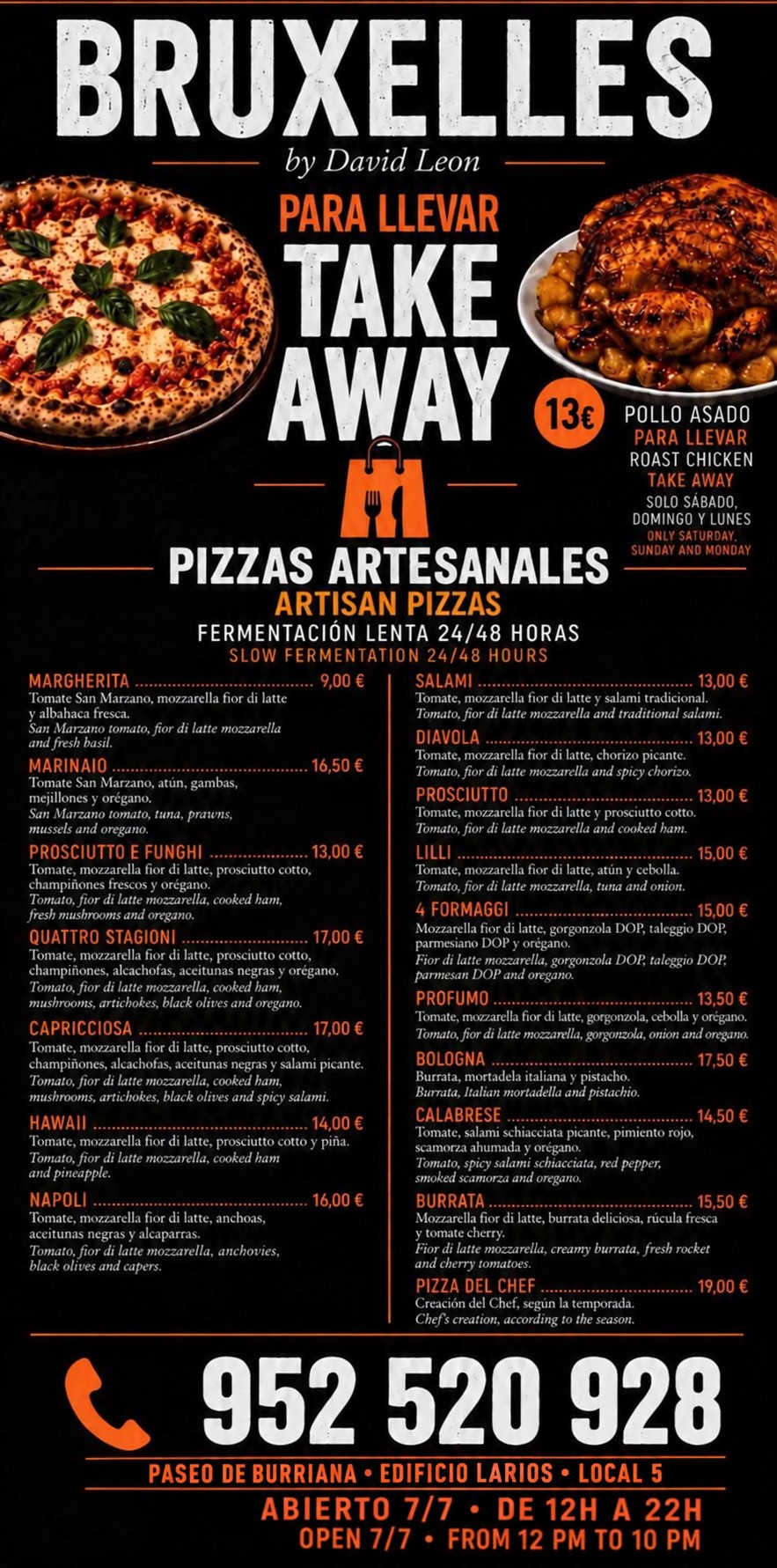 Zum Mitnehmen: Pizzen, Panuozzos und Brathähnchen